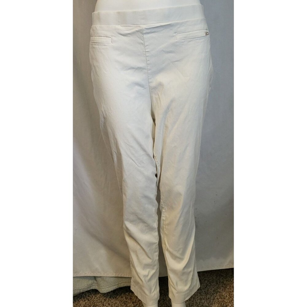 Jones New York White Dress Pants Women's  Size 1X, Elastic Waist, Stretchy, NWOT